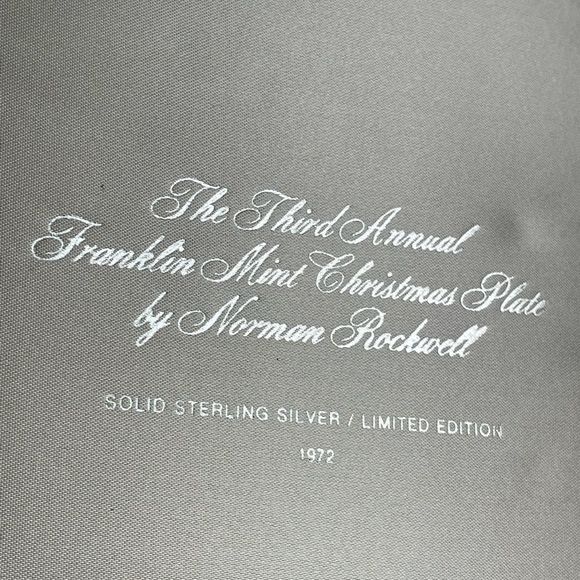 1972 Solid Sterling Franklin Mint Christmas Plate - Picture 2 of 6